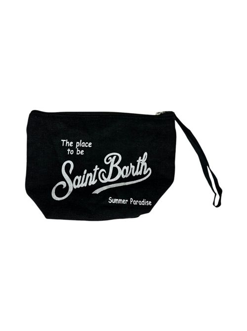trousse donna aline in lino nero MC2 Saint Barth | ALINE-LINEN00